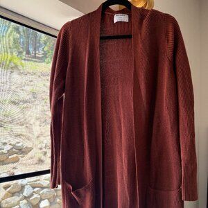 OLD NAVY | Women's Open Front Longline Cardigan in Caramel, Size Medium (M) Tall